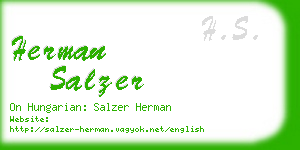 herman salzer business card